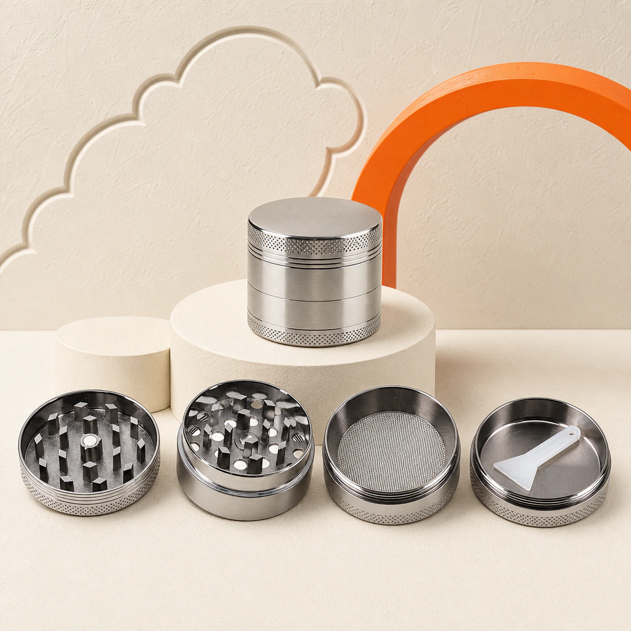 40mm 4-Piece Zinc Alloy Grinder product render